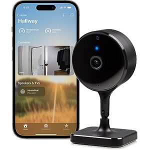 EVE Cam Videocamera intelligente per interni, risoluzione di 1080p, privacy al 100%, Video sicuro di HomeKit, notifiche su iPhone, microfono e altoparlante, vista notturna, installazione flessibile EVE Cam Videocamera intelligente per interni, risoluzione di 1080p, privacy al 100%, Video sicuro di HomeKit, notifiche su iPhone, microfono e altoparlante, vista notturna, installazione flessibile