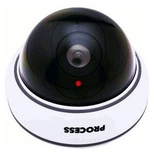 Maclean Videocamera Fittizia DC2300 con LED Telecamera Finta Falsa Dummy Camera Sorveglianza Cuppola del CCTV