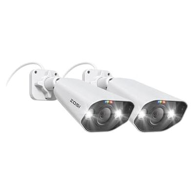 ZOSI 2 X 4K 8MP telecamera di sorveglianza IP PoE esterna, funziona solo con il nostro 4K POE NVR, riconoscimento personale, allarme luce e suono, visione notturna a colori, ZOSI 2 X 4K 8MP telecamera di sorveglianza IP PoE esterna, funziona solo con il nostro 4K POE NVR, riconoscimento personale, allarme luce e suono, visione notturna a colori,