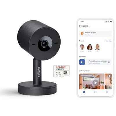 Netatmo Videocamera Interna di Sorveglianza Advance con riconoscimento facciale, otturatore intelligente, Wi-Fi, rilevamento movimenti, visione notturna, archiviazione locale, 2K HDR, 2x SD Nera Netatmo Videocamera Interna di Sorveglianza Advance con riconoscimento facciale, otturatore intelligente, Wi-Fi, rilevamento movimenti, visione notturna, archiviazione locale, 2K HDR, 2x SD Nera