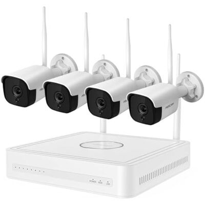 FOSCAM FN9108W-B4-2T Kit di sorveglianza WiFi a 8 canali, 5 MP, con 4 telecamere di sorveglianza, Wi-Fi 6, visione notturna con 18 LED a infrarossi fino a 20 m, disco rigido da 2 TB preinstallato FOSCAM FN9108W-B4-2T Kit di sorveglianza WiFi a 8 canali, 5 MP, con 4 telecamere di sorveglianza, Wi-Fi 6, visione notturna con 18 LED a infrarossi fino a 20 m, disco rigido da 2 TB preinstallato