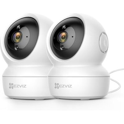 EZVIZ C6N Telecamera Wi-Fi Interno 1080p Videocamera Sorveglianza Interno Pan/Tilt/Zoom Compatibile con Alexa, Rotazione a 360°, Visione Notturna, Tracciamento del Movimento e Audio Kit 2 EZVIZ C6N Telecamera Wi-Fi Interno 1080p Videocamera Sorveglianza Interno Pan/Tilt/Zoom Compatibile con Alexa, Rotazione a 360°, Visione Notturna, Tracciamento del Movimento e Audio Kit 2