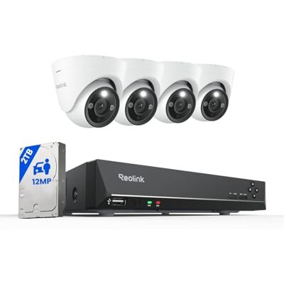 Reolink 12MP Kit Videosorveglianza PoE, Audio Bidirezionale, RLK8-1200D4-A Reolink 12MP Kit Videosorveglianza PoE, Audio Bidirezionale, RLK8-1200D4-A