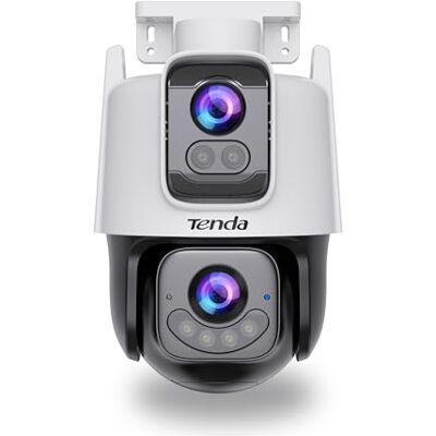 Tenda Telecamera Wi-Fi Esterno 2K+2K,360° PTZ Videocamera Sorveglianza Esterno con Doppia Lente,FHD Tracciamento Automatico,IP65, Visione Notturna a Colori, Audio Bidirezionale,Rilevamento veicoli CH9 Tenda Telecamera Wi-Fi Esterno 2K+2K,360° PTZ Videocamera Sorveglianza Esterno con Doppia Lente,FHD Tracciamento Automatico,IP65, Visione Notturna a Colori, Audio Bidirezionale,Rilevamento veicoli CH9