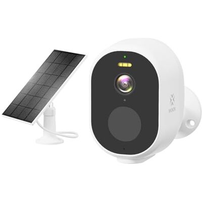 Woox Telecamera Pannello Solare Esterna 2.5K 4MP, Telecamera WiFi Esterno Senza Fili con Batteria Integrata, Visione Notturna a Colori, Rilevamento PIR Persone, IP65, 2.4GHz Woox Telecamera Pannello Solare Esterna 2.5K 4MP, Telecamera WiFi Esterno Senza Fili con Batteria Integrata, Visione Notturna a Colori, Rilevamento PIR Persone, IP65, 2.4GHz