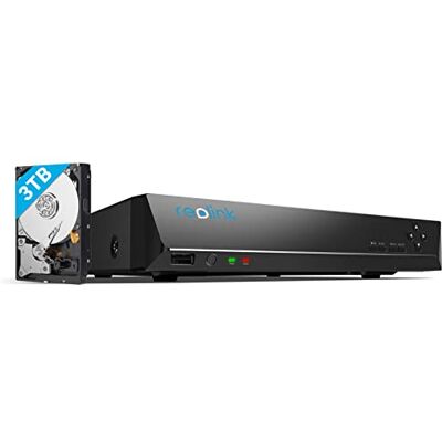 Reolink NVR Poe 16 Canali con 3TB HDD, Videoregistratore Supporta 12MP/4K/5MP/4MP, capacità Espandibile a 12TB, Videosorveglianza Registrazione 24/7, (Ricondizionato) Reolink NVR Poe 16 Canali con 3TB HDD, Videoregistratore Supporta 12MP/4K/5MP/4MP, capacità Espandibile a 12TB, Videosorveglianza Registrazione 24/7, (Ricondizionato)