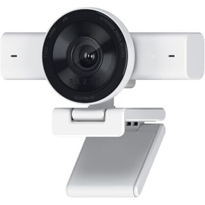 Razer Kiyo V2 Webcam 4K 30 FPS con inquadratura automatica basata sull'intelligenza artificiale Gamma dinamica elevata Obiettivo ultra-grandangolare Compatibile con OBS e Xspli Bianco Razer Kiyo V2 Webcam 4K 30 FPS con inquadratura automatica basata sull'intelligenza artificiale Gamma dinamica elevata Obiettivo ultra-grandangolare Compatibile con OBS e Xspli Bianco
