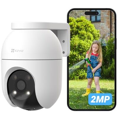 EZVIZ Telecamera Wi-Fi Esterno 1080p, Telecamera Motorizzata per Esterni con Copertura a 360°, Visione Notturna a Colori, Rilevamento di Persone, Tracciamento Automatico, Alexa/Google, C8c 2MP EZVIZ Telecamera Wi-Fi Esterno 1080p, Telecamera Motorizzata per Esterni con Copertura a 360°, Visione Notturna a Colori, Rilevamento di Persone, Tracciamento Automatico, Alexa/Google, C8c 2MP