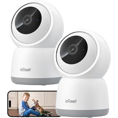 ieGeek 2K Telecamera WiFi Interno 2,4/5GHz, Rotazione a 360° per Casa/Baby Tracciamento del Movimento, Registrazione 24/7, Visione Notturna, Audio Bidirezionale, Modalità Privacy, Work with Alexa,SC1 ieGeek 2K Telecamera WiFi Interno 2,4/5GHz, Rotazione a 360° per Casa/Baby Tracciamento del Movimento, Registrazione 24/7, Visione Notturna, Audio Bidirezionale, Modalità Privacy, Work with Alexa,SC1