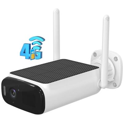 Woox Telecamera di Sorveglianza 4G LTE Esterna senza WiFi, Telecamera Solare Esterna 2K Senza Fili senza WiFi, con Visione Notturna a Colori, Grande Angolo 130°, Rilevamento AI, Locale e Cloud Woox Telecamera di Sorveglianza 4G LTE Esterna senza WiFi, Telecamera Solare Esterna 2K Senza Fili senza WiFi, con Visione Notturna a Colori, Grande Angolo 130°, Rilevamento AI, Locale e Cloud