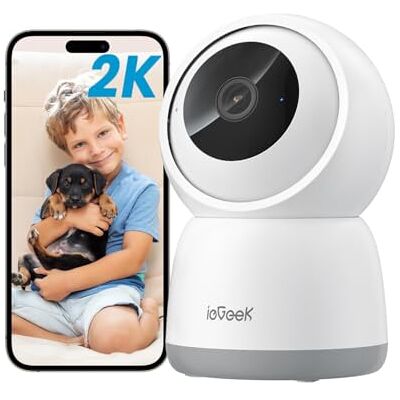 ieGeek 2K Telecamera WiFi Interno 2,4/5GHz, Rotazione a 360° per Casa/Baby Tracciamento del Movimento, Registrazione 24/7, Visione Notturna, Audio Bidirezionale, SD/Cloud, Funziona con Alexa, SC1 ieGeek 2K Telecamera WiFi Interno 2,4/5GHz, Rotazione a 360° per Casa/Baby Tracciamento del Movimento, Registrazione 24/7, Visione Notturna, Audio Bidirezionale, SD/Cloud, Funziona con Alexa, SC1