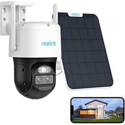 Reolink 360° PTZ Telecamera Batteria + Auto-Tracking & 6X Zoom Ibrido, Doppio Obiettivo WiFi Esterno Senza Fili, 4MP Visione Notturna a Colori, IP66, TrackMix+Pannello Solare Reolink 360° PTZ Telecamera Batteria + Auto-Tracking & 6X Zoom Ibrido, Doppio Obiettivo WiFi Esterno Senza Fili, 4MP Visione Notturna a Colori, IP66, TrackMix+Pannello Solare