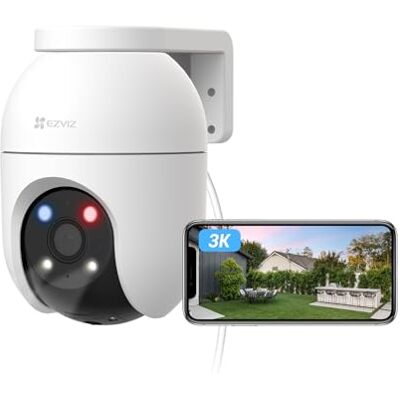 EZVIZ Telecamera Wi-Fi Esterno 3K, Telecamera Motorizzata per Esterni con Copertura a 360°, Visione Notturna a Colori, Rilevamento di Persone/Veicoli, Tracciamento Zoom Auto, Alexa/Google, C8c 5MP EZVIZ Telecamera Wi-Fi Esterno 3K, Telecamera Motorizzata per Esterni con Copertura a 360°, Visione Notturna a Colori, Rilevamento di Persone/Veicoli, Tracciamento Zoom Auto, Alexa/Google, C8c 5MP