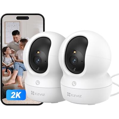 EZVIZ 2K Telecamera WiFi Interno, Videocamera Sorveglianza Interno 360° Pan/Tilt, Visione Notturna Intelligente, Tracciamento Automatico, Audio Bidirezionale, Modalità di Riposo, CP1 Pro Kit 2 EZVIZ 2K Telecamera WiFi Interno, Videocamera Sorveglianza Interno 360° Pan/Tilt, Visione Notturna Intelligente, Tracciamento Automatico, Audio Bidirezionale, Modalità di Riposo, CP1 Pro Kit 2