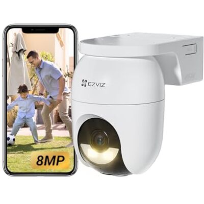 EZVIZ Telecamera WiFi Esterno Senza Fili a Batteria, PTZ 360°, Modalità AOV, Rilevamento AI Persone/Veicoli, Visione Notturna a Colori & Difesa Attiva, WiFi 6 EZVIZ Telecamera WiFi Esterno Senza Fili a Batteria, PTZ 360°, Modalità AOV, Rilevamento AI Persone/Veicoli, Visione Notturna a Colori & Difesa Attiva, WiFi 6