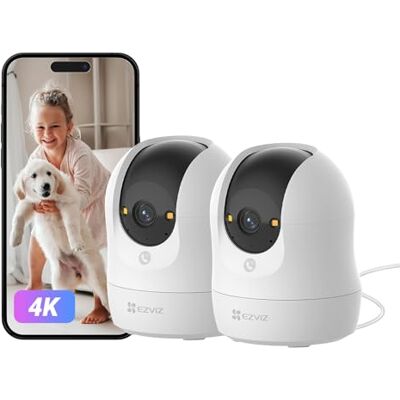 EZVIZ 4K Telecamera Wifi Interno a 360°, 8MP Telecamera Sorveglianza Interno Pan/Tilt/Zoom, Rilevamento di Persone/Animali/Rumori, Visione Notturna a Colori e WDR, EZVIZ 4K Telecamera Wifi Interno a 360°, 8MP Telecamera Sorveglianza Interno Pan/Tilt/Zoom, Rilevamento di Persone/Animali/Rumori, Visione Notturna a Colori e WDR,