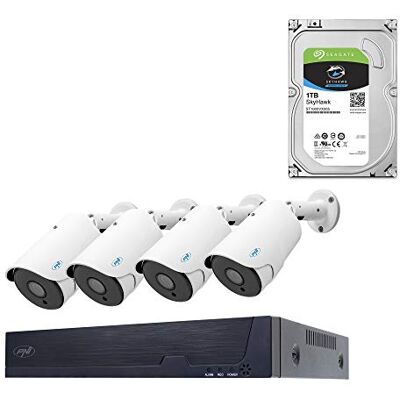 PNI House IPMAX POE Five kit di videosorveglianza, NVR con 4 porte POE,4 telecamere di videosorveglianza, 5MP, riconoscimento facciale, rilevamento movimento con HDD da 1Tb PNI House IPMAX POE Five kit di videosorveglianza, NVR con 4 porte POE,4 telecamere di videosorveglianza, 5MP, riconoscimento facciale, rilevamento movimento con HDD da 1Tb
