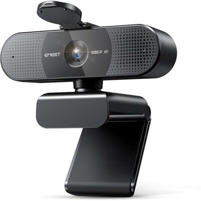 EMEET Webcam HD Webcam C960 AF 1080P con copriobiettivo e doppio microfono,Telecamera streaming a 360° con correzione automatica della luce PDAF, plug & play, ideale per webcam per Win10, MacOS EMEET Webcam HD Webcam C960 AF 1080P con copriobiettivo e doppio microfono,Telecamera streaming a 360° con correzione automatica della luce PDAF, plug & play, ideale per webcam per Win10, MacOS