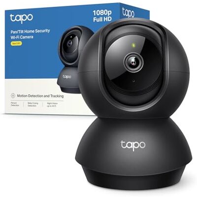 Tapo C201 Telecamera WiFi Interno FHD, Videocamera sorveglianza, Visione Notturna, 360° Visuale, Audio Bidirezionale, Rilevamento di movimento e notifiche, Allarme acustico e luminoso integrato, Nero Tapo C201 Telecamera WiFi Interno FHD, Videocamera sorveglianza, Visione Notturna, 360° Visuale, Audio Bidirezionale, Rilevamento di movimento e notifiche, Allarme acustico e luminoso integrato, Nero