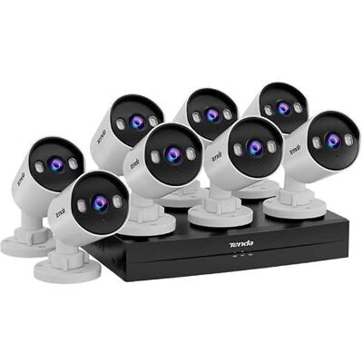 Tenda Kit di Telecamere di Sorveglianza PoE per Esterni, 8 Telecamere CCTV da Esterno da 4 MP + NVR, Supporta HDD fino a 10 TB (HDD non Incluso), Videosorveglianza 24/7, Rilevamento AI Tenda Kit di Telecamere di Sorveglianza PoE per Esterni, 8 Telecamere CCTV da Esterno da 4 MP + NVR, Supporta HDD fino a 10 TB (HDD non Incluso), Videosorveglianza 24/7, Rilevamento AI