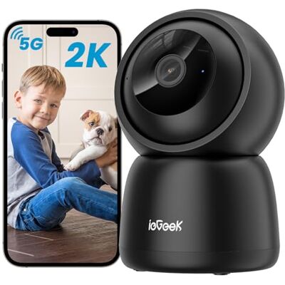 ieGeek 2K Telecamera WiFi Interno 2,4/5GHz, Rotazione a 360° per Casa/Baby ieGeek 2K Telecamera WiFi Interno 2,4/5GHz, Rotazione a 360° per Casa/Baby