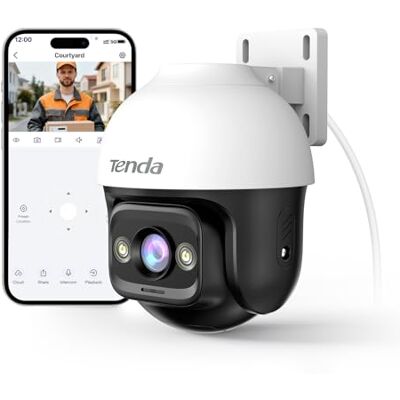 Tenda Telecamera di Sorveglianza Esterna 2K, CH3 Visione Notturna a Colori, Vista 360°, Audio Bidirezionale, Rilevamento Movimento e Persone, Compatibile con Alexa Tenda Telecamera di Sorveglianza Esterna 2K, CH3 Visione Notturna a Colori, Vista 360°, Audio Bidirezionale, Rilevamento Movimento e Persone, Compatibile con Alexa