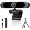 DEPSTECH DW49 PRO, 4K Webcam PC con Microfono, Web Camera e Zoom Ottico 3X, Autofocus, Correzione Automatica Luminosità, Microfono Riduzione Rumore Compatibile con WhatsApp, Facebook, Twitter, PC, Mac