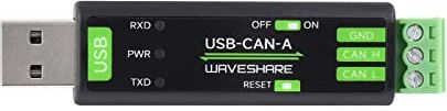 Waveshare USB to CAN Adapter Analyzer, Adopts STM32 Chip Scheme, 4 Working Modes, Stable Communication, for Windows XP/7/8/10/11, for Raspberry Pi OS/Jetson Nano Ubuntu and Other Linux System