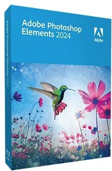 Adobe Photoshop Elements 2024   1 Device   PC/Mac   Box Including Activation Code