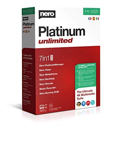 Nero Platinum Unlimited Editing video   Backup   Gestione e riproduzione dei media   8K   Foto   Musica   Messa a punto del PC   Windows 11 / 10 / 8 / 7