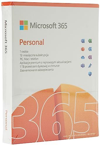 Microsoft 365 Personal 1 x license Subscription Polish 1 year(s)