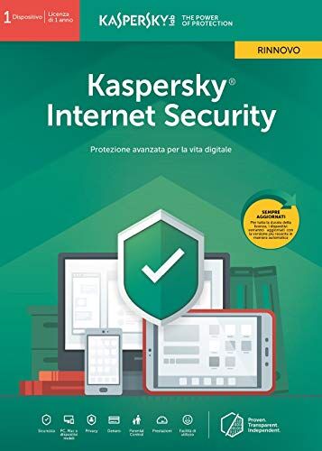 Kaspersky Internet Security 2019 1 Dispositivo   1 Anno Rinnovo