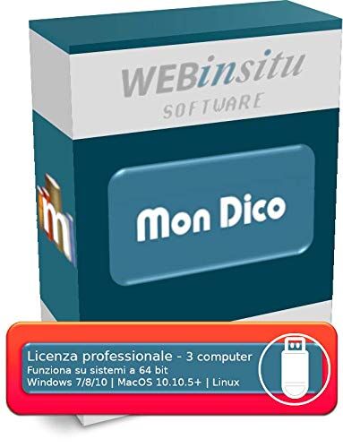 WebInSitu Software MonDico Editore di dizionari, lessici e glossari digitali Licenza professionale 3 computer
