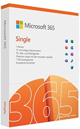 Microsoft 365 SINGLE 1 PC/MAC, 1 YEAR (ALEMAN) BOX