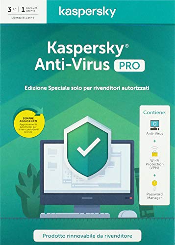 Kaspersky Anti Virus 2020 3 Utenti Pro