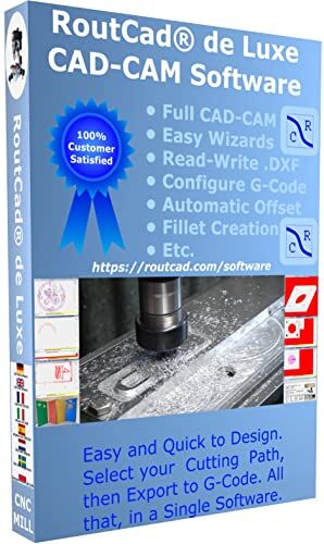 ROUTCAD-ROUTBOT CAD-CAM CNC Mill Software for Mach 3-4, Linux CNC, EMC2, Fanuc, CNC 3040. Design your part and generate the g-code with a single easy to use software, plus many tutorial training videos included.