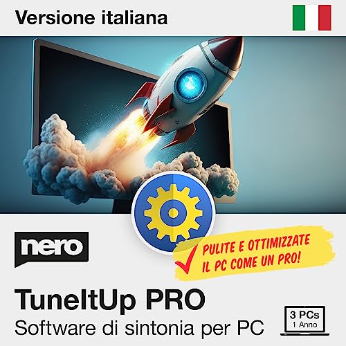 Nero TuneItUp PRO   PC Tuning   Avvia Windows più velocemente   Ottimizza il tuo sistema operativo   Licenza annuale   Windows 11 / 10 / 8 / 7 (3 PC)