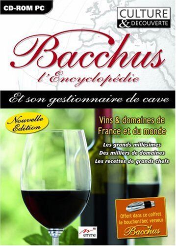 Avanquest Bacchus l'Encyclopédie et son gestionnaire de cave : CD ROM