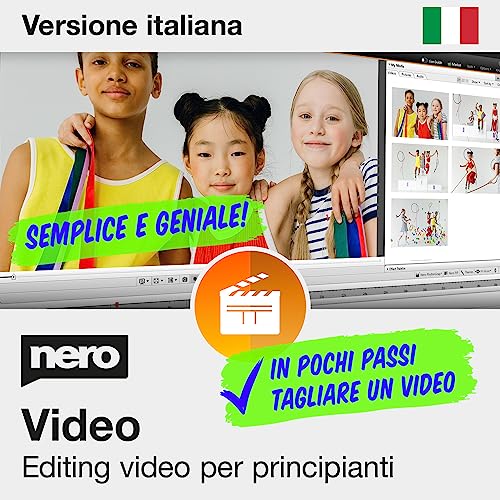 Nero Programma di editing video per principianti    Video   Licenza illimitata   1 PC   Windows 11 / 10 / 8 / 7