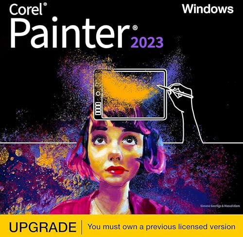 Corel Painter 2023 Upgrade   Digital Painting Software Illustration, Concept, Photo, and Fine Art   Licenza perpetua   1 Dispositivo   PC Key Card