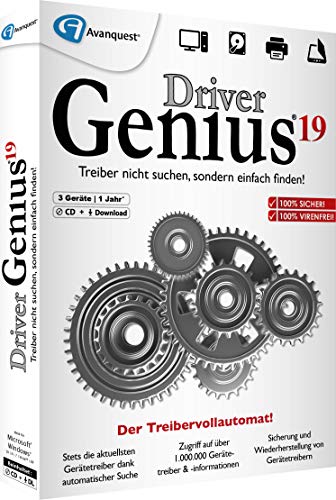 Avanquest Driver Genius 19 Jahreslicenza, 3 licenzaen Windows Systemoptimierung