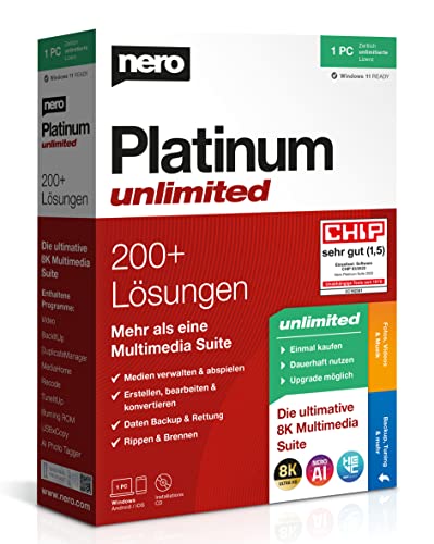 Nero Platinum Unlimited   Editing video   Backup   Gestione e riproduzione di contenuti multimediali   Foto   Musica   Windows