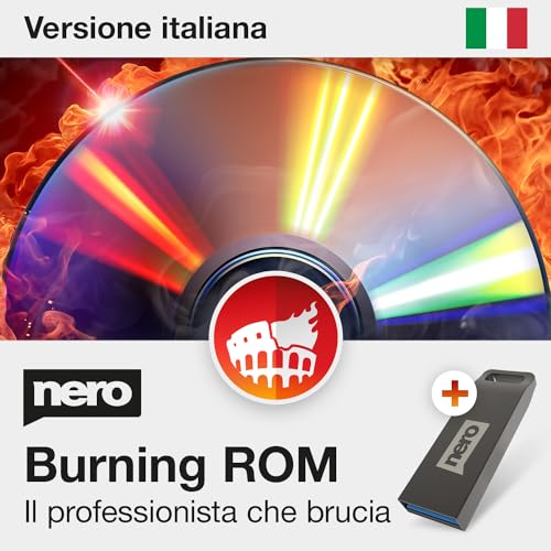 Nero L'originale:  Burning ROM su chiavetta USB   Software di masterizzazione Bruciare Copia Ripping Backup di film, foto, musica e dati   CD DVD BluRay per Windows 11 / 10 / 8 / 7   1 PC