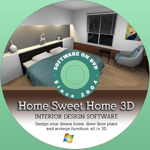 Software on DVD Ultima versione dell'app software Sweet Home 3D Interior Design per Windows su DVD