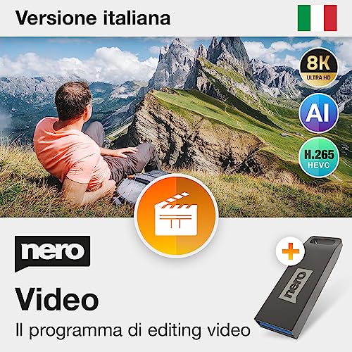 Nero Video 2024 su chiavetta USB   Montaggio di video   Video editing   Programma di editing video   Programma di editing video   8K   licenza illimitata   Windows 11/ 10 / 8 / 7   1 PC