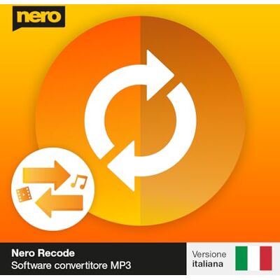 Nero Recode Software Convertitore MP3 Converti Audio e Video in MP3, WAV, FLAC, MP4 Estrai Audio da DVD e Film Licenza a vita 1 PC Windows 11/10 Nero Recode Software Convertitore MP3 Converti Audio e Video in MP3, WAV, FLAC, MP4 Estrai Audio da DVD e Film Licenza a vita 1 PC Windows 11/10