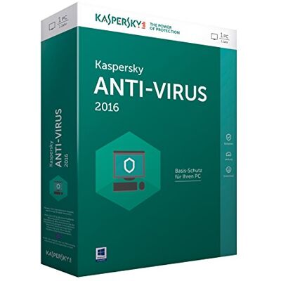 Kaspersky Lab Anti-Virus 2016 antivirus security software (Windows 10 Education, Windows 10 Education x64, Windows 10 Enterprise, Windows 10 Enterprise x64, Wi, DEU, Box, Win, DE, Base license) Kaspersky Lab Anti-Virus 2016 antivirus security software (Windows 10 Education, Windows 10 Education x64, Windows 10 Enterprise, Windows 10 Enterprise x64, Wi, DEU, Box, Win, DE, Base license)