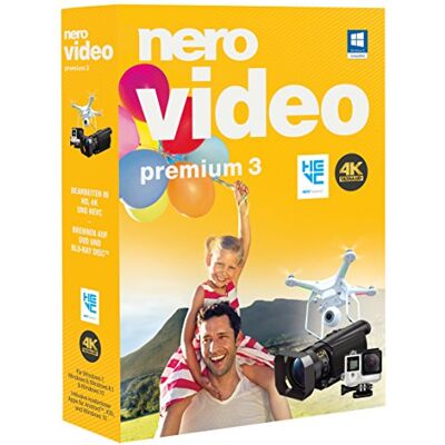 Nero Video Premium 3 Software di Montaggio Video 4K e HD Editor Video con Masterizzazione DVD e Blu-ray Licenza a Vita 1 PC Windows 11/10 Nero Video Premium 3 Software di Montaggio Video 4K e HD Editor Video con Masterizzazione DVD e Blu-ray Licenza a Vita 1 PC Windows 11/10