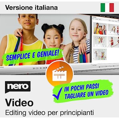 Nero Video 2026 per Principianti Software Montaggio Video Facile Creare Video e Slideshow 1000+ Effetti e Modelli Green Screen e Motion Tracking Licenza a Vita Windows 11/10 Nero Video 2026 per Principianti Software Montaggio Video Facile Creare Video e Slideshow 1000+ Effetti e Modelli Green Screen e Motion Tracking Licenza a Vita Windows 11/10