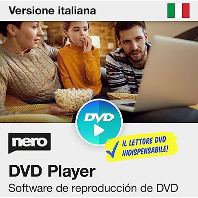 Nero DVD Player Software Riproduzione DVD e Media Player Riproduci DVD con Menu, Sottotitoli e Audio Surround 1 PC Windows 11/10 Licenza Annuale Nero DVD Player Software Riproduzione DVD e Media Player Riproduci DVD con Menu, Sottotitoli e Audio Surround 1 PC Windows 11/10 Licenza Annuale